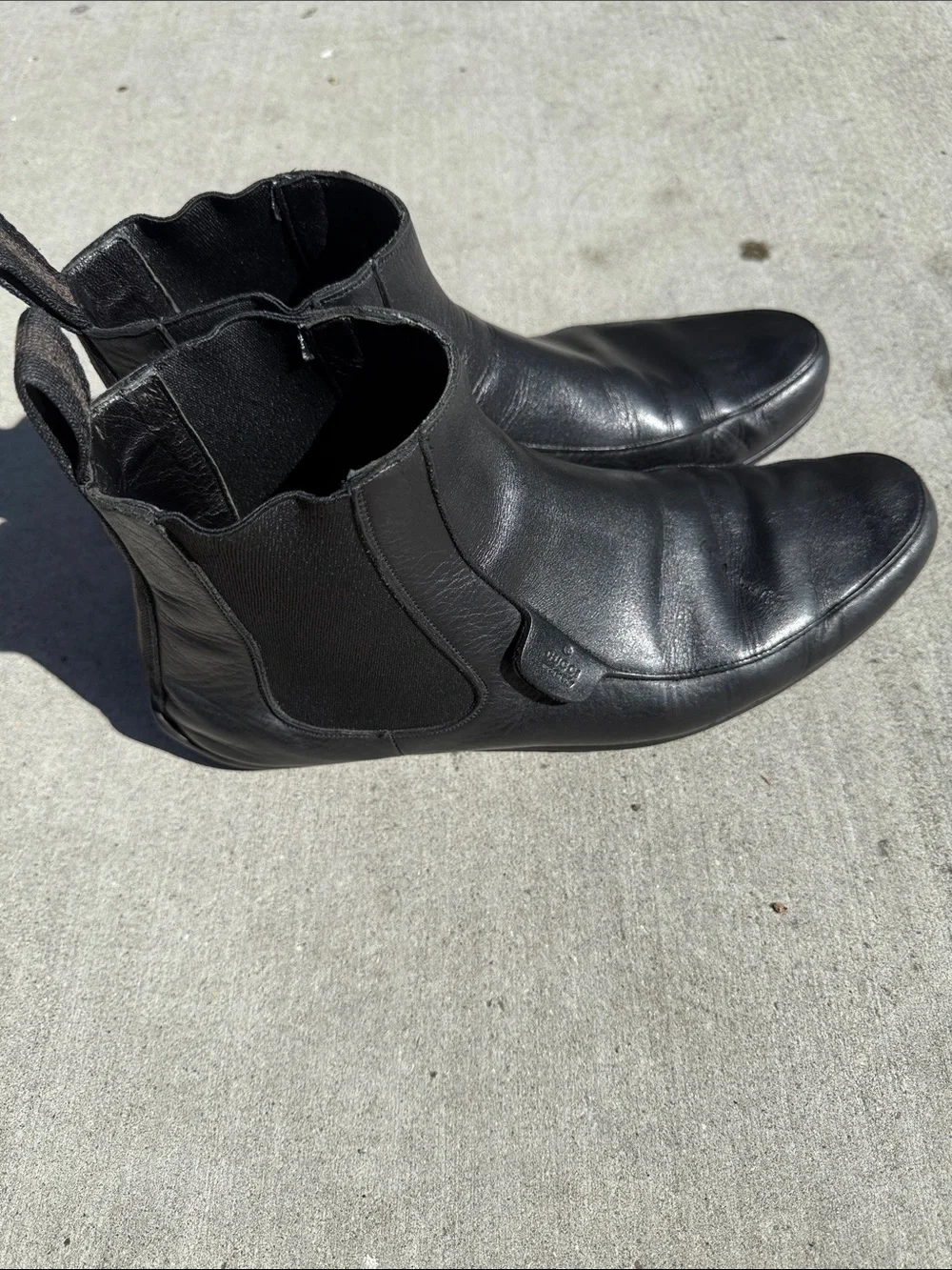 Gucci Black Leather Boots